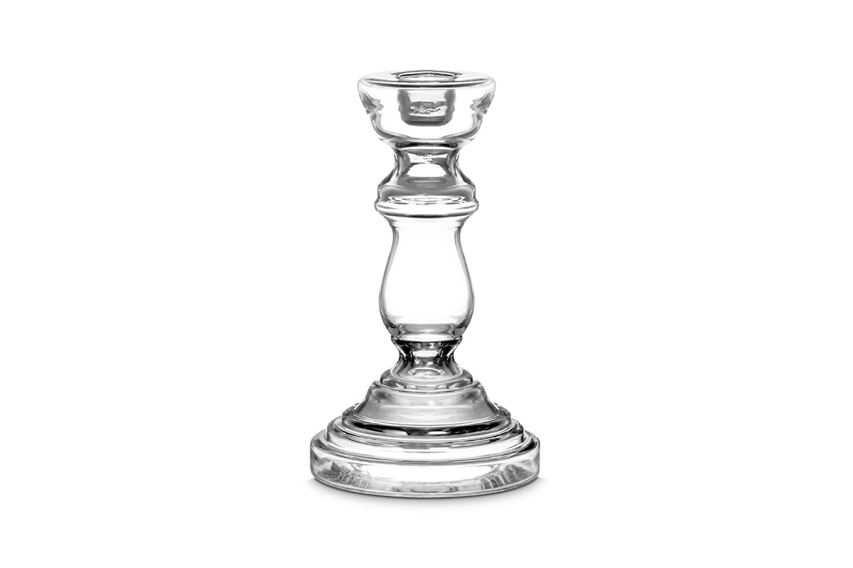 Bougeoir en verre Buran - Transparent