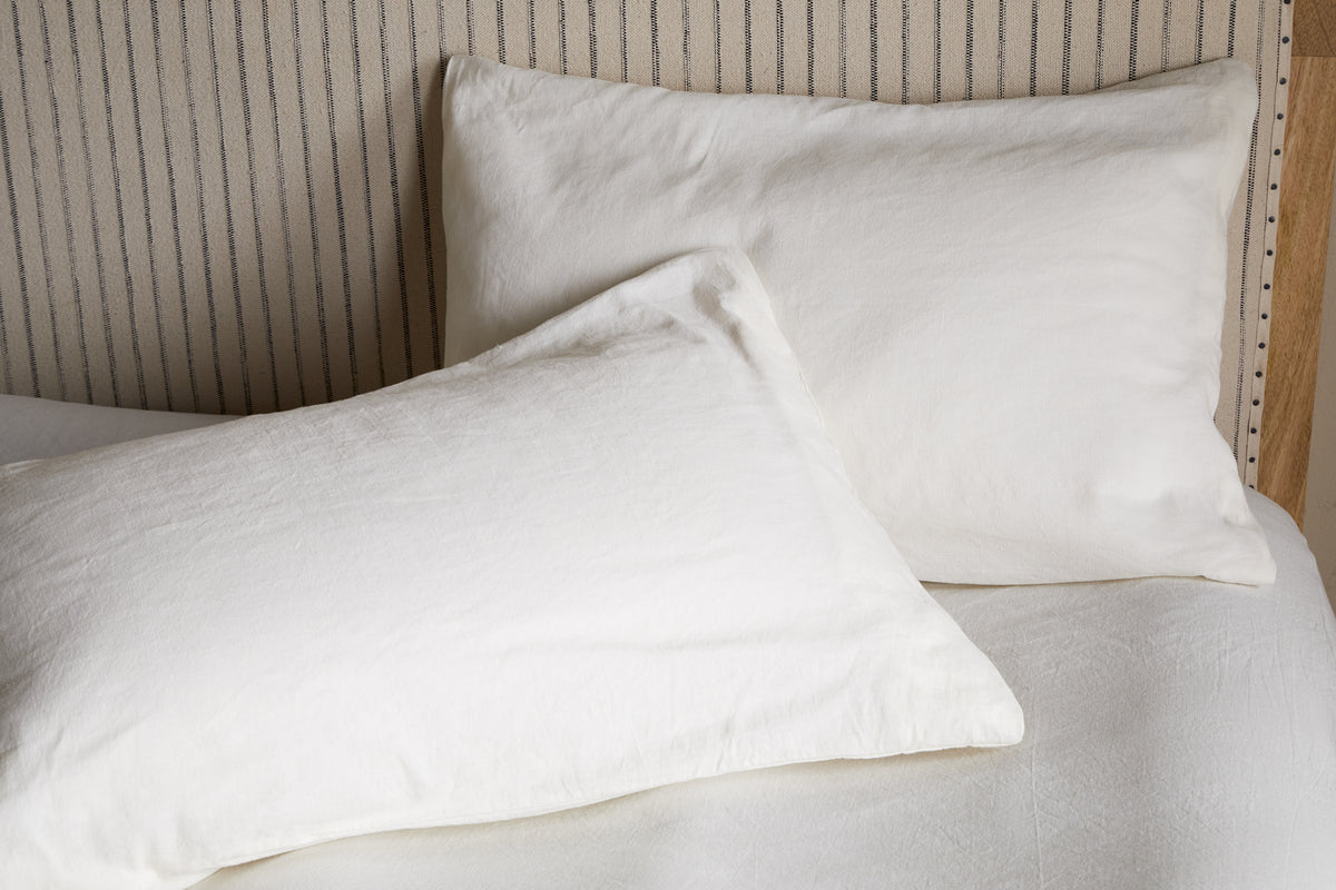 Taies d'oreiller Cela en chanvre et coton naturel