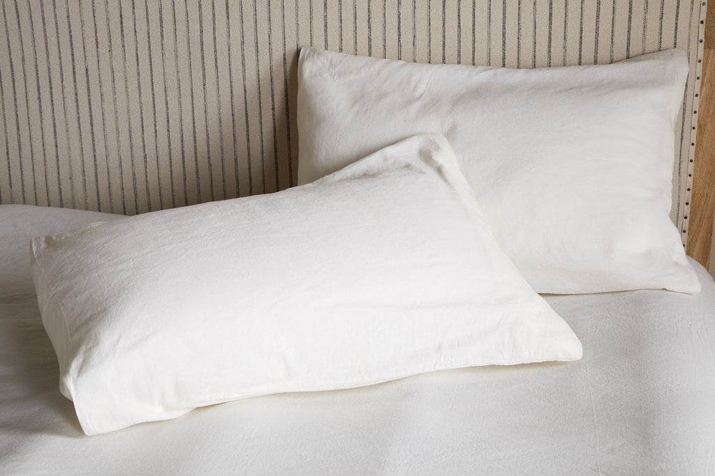 Taies d'oreiller Cela en chanvre et coton naturel