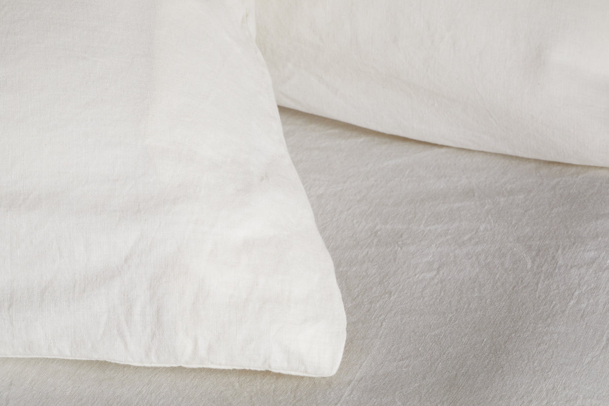 Taies d'oreiller Cela en chanvre et coton naturel