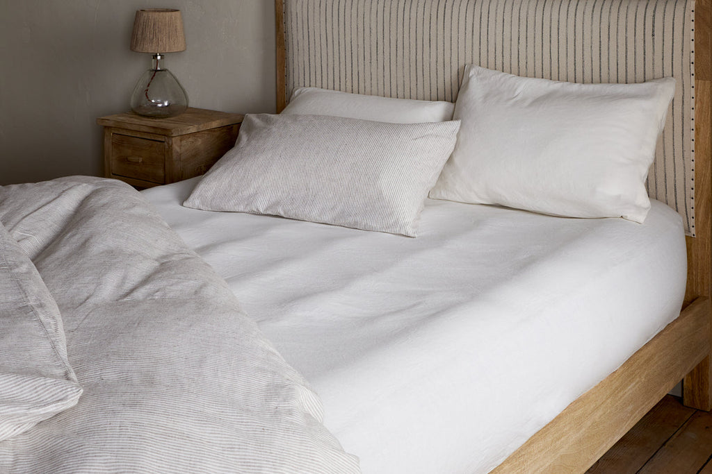 Drap-housse Cela en chanvre et coton - Naturel