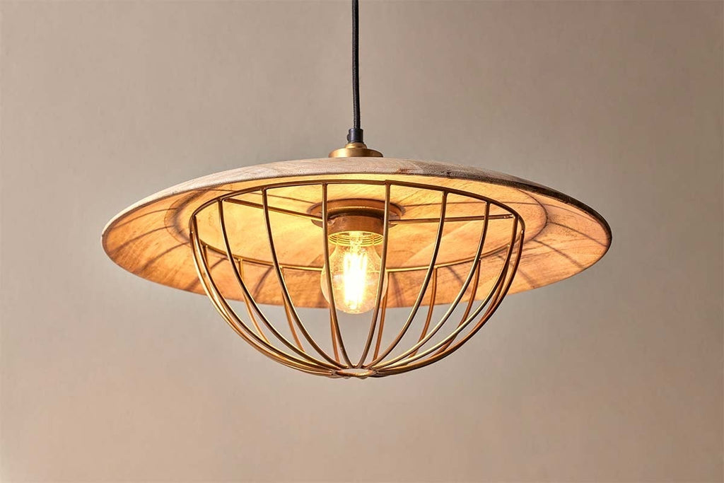 Suspension Chakai en Bois et Métal - Grand