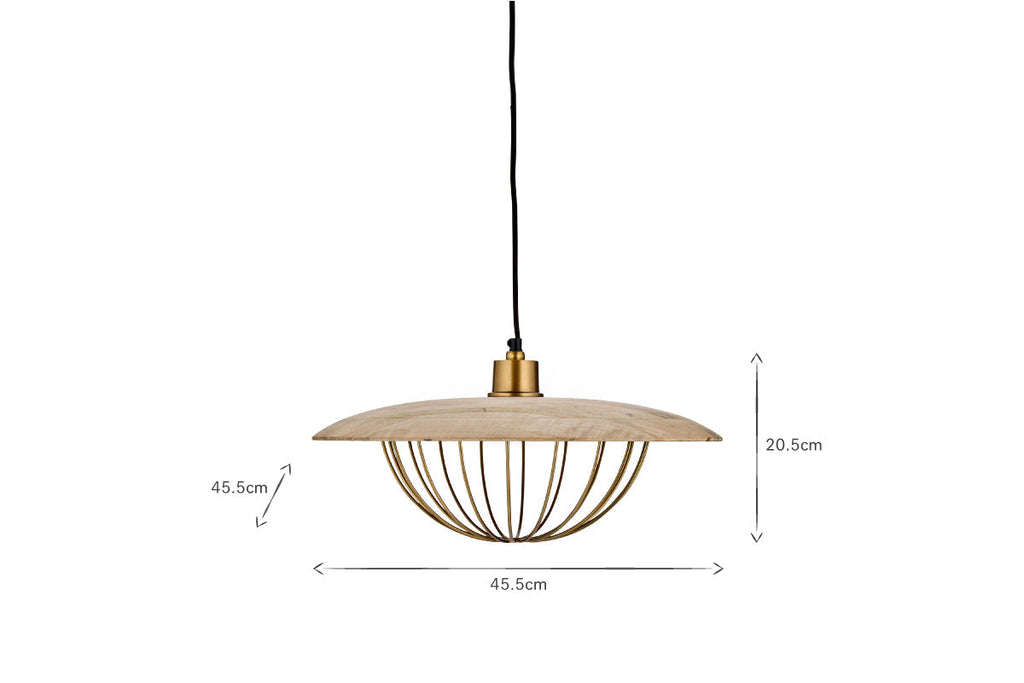 Suspension Chakai en Bois et Métal - Grand