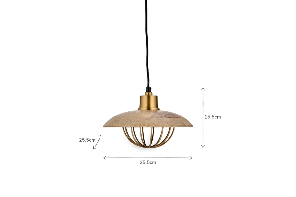 Suspension Chakai en Bois et Métal - Petit