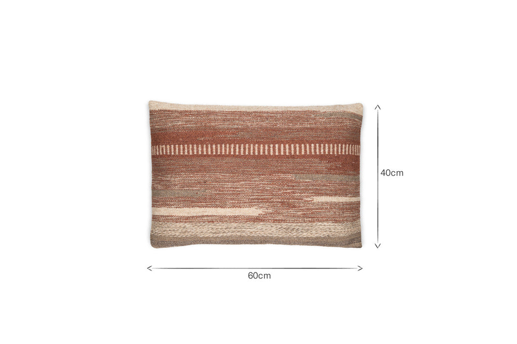 Housse de coussin en laine Aakash - Rouille