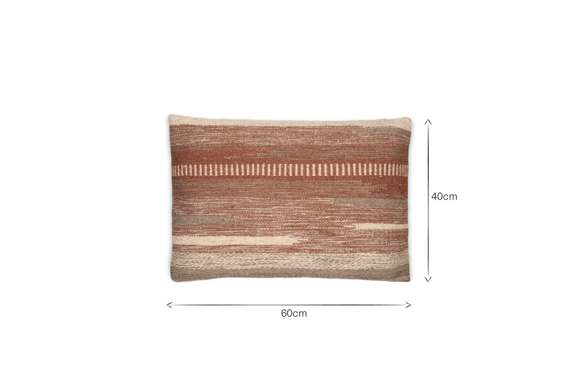 Housse de coussin en laine Aakash - Rouille