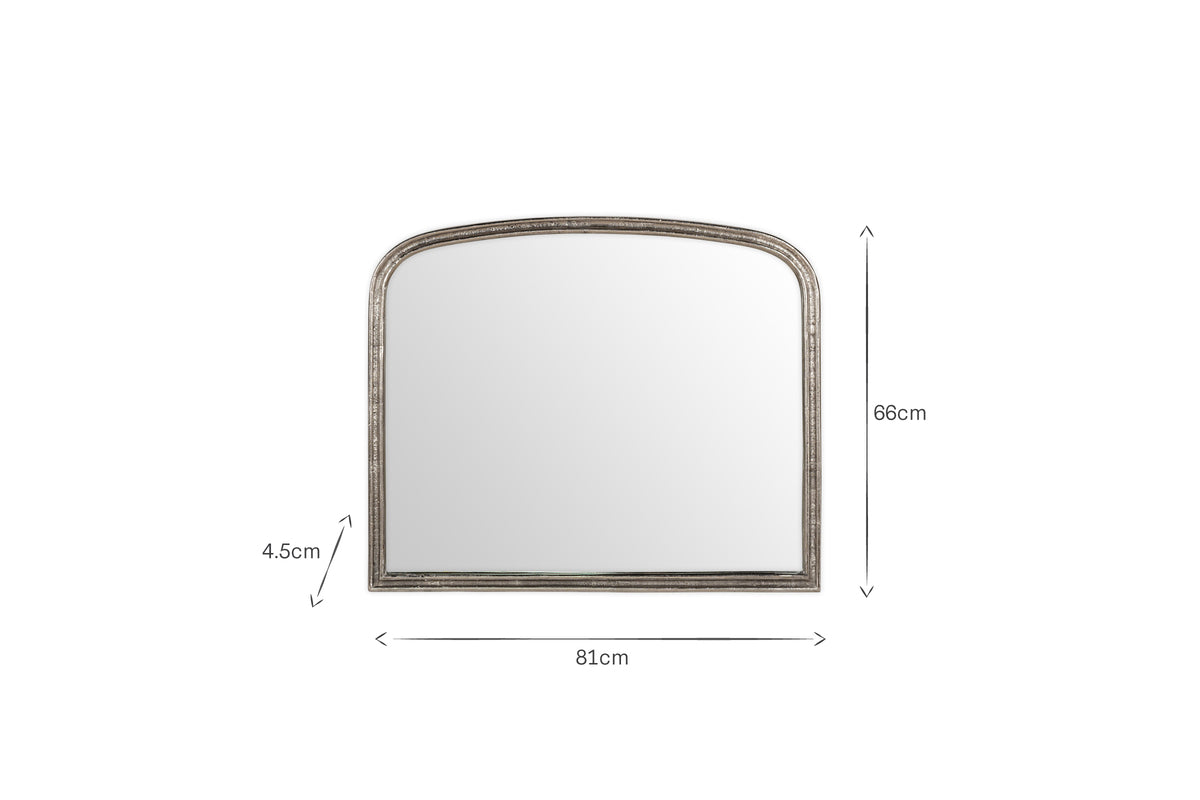 Miroir mural Almora - Nickel antique