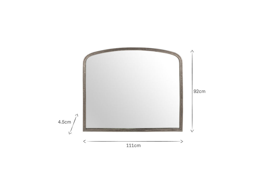 Miroir mural Almora - Nickel antique