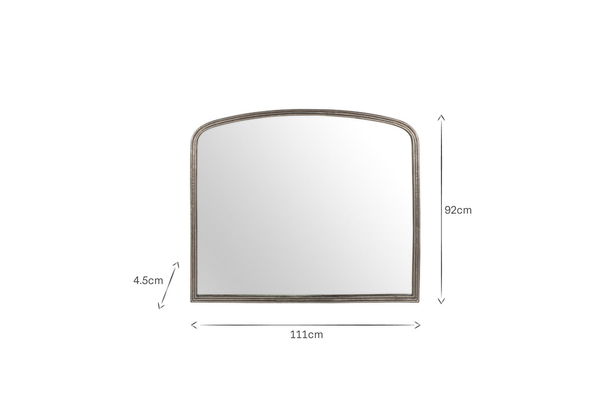 Miroir mural Almora - Nickel antique