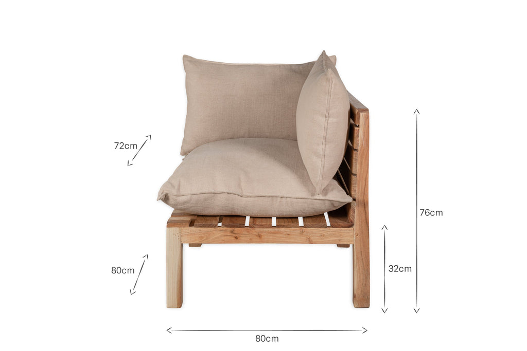 Coin Modulaire Anbarasi Acacia - Naturel