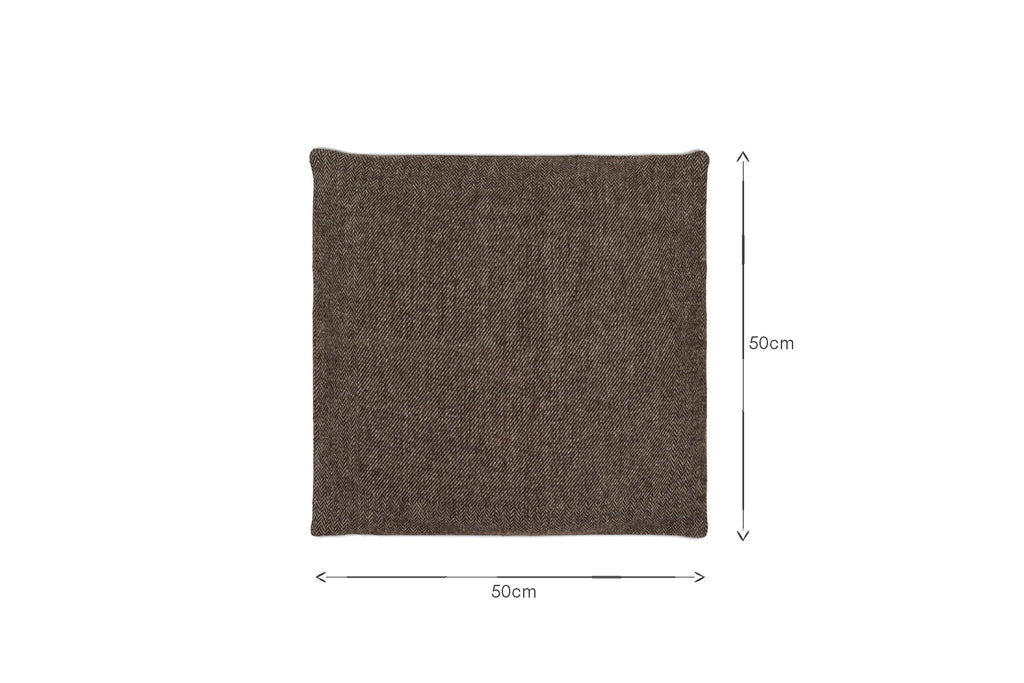 Housse de coussin en laine Dilli - Marron foncé