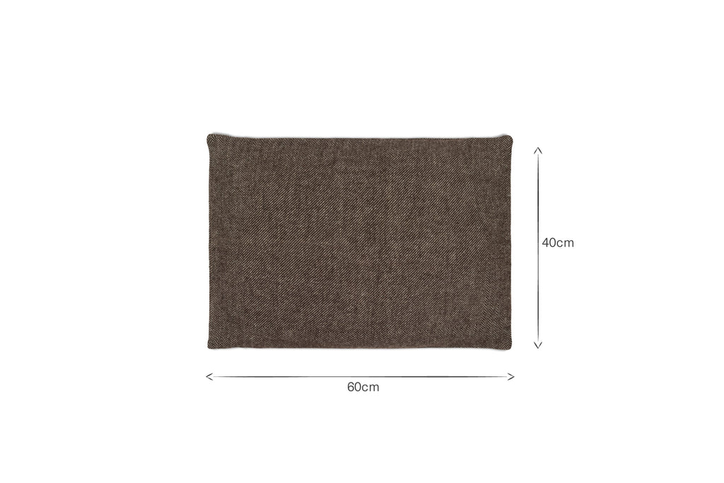 Housse de coussin en laine Dilli - Marron foncé