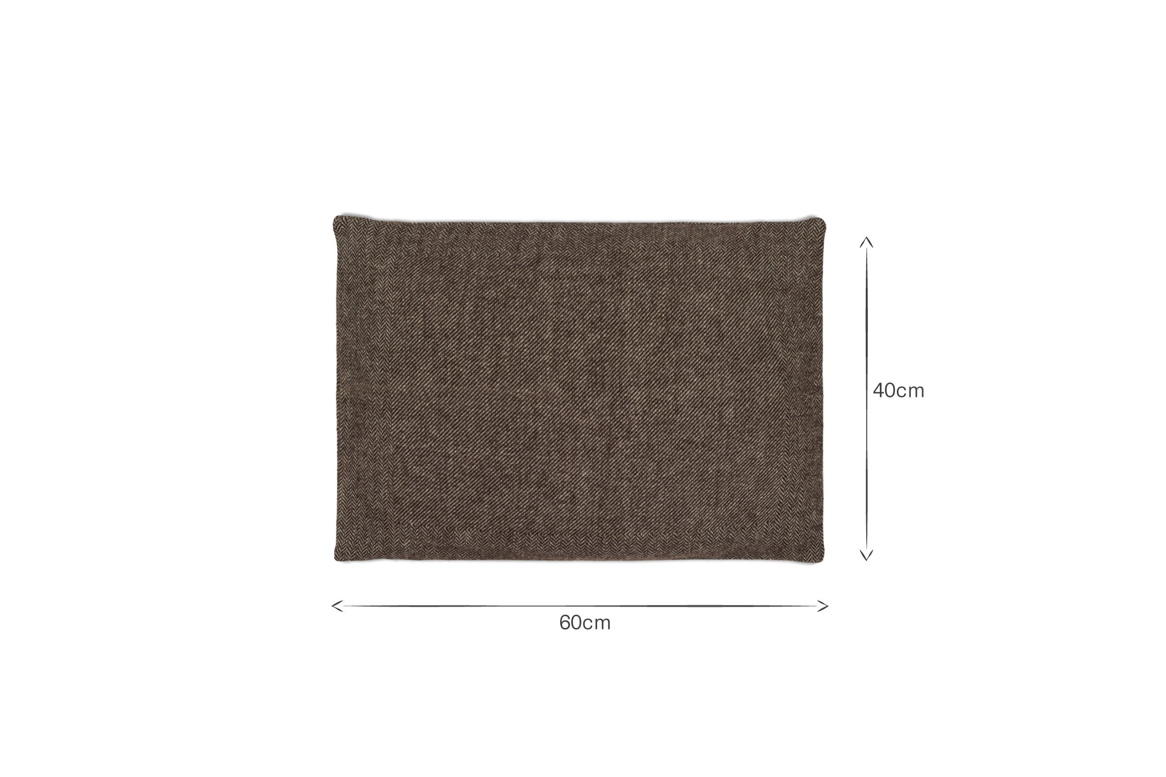 Housse de coussin en laine Dilli - Marron foncé