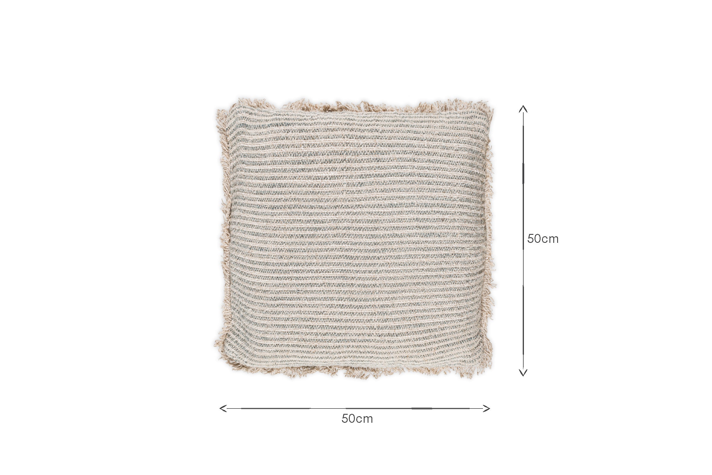 Housse de coussin Gili Linen - Vert foncé et naturel