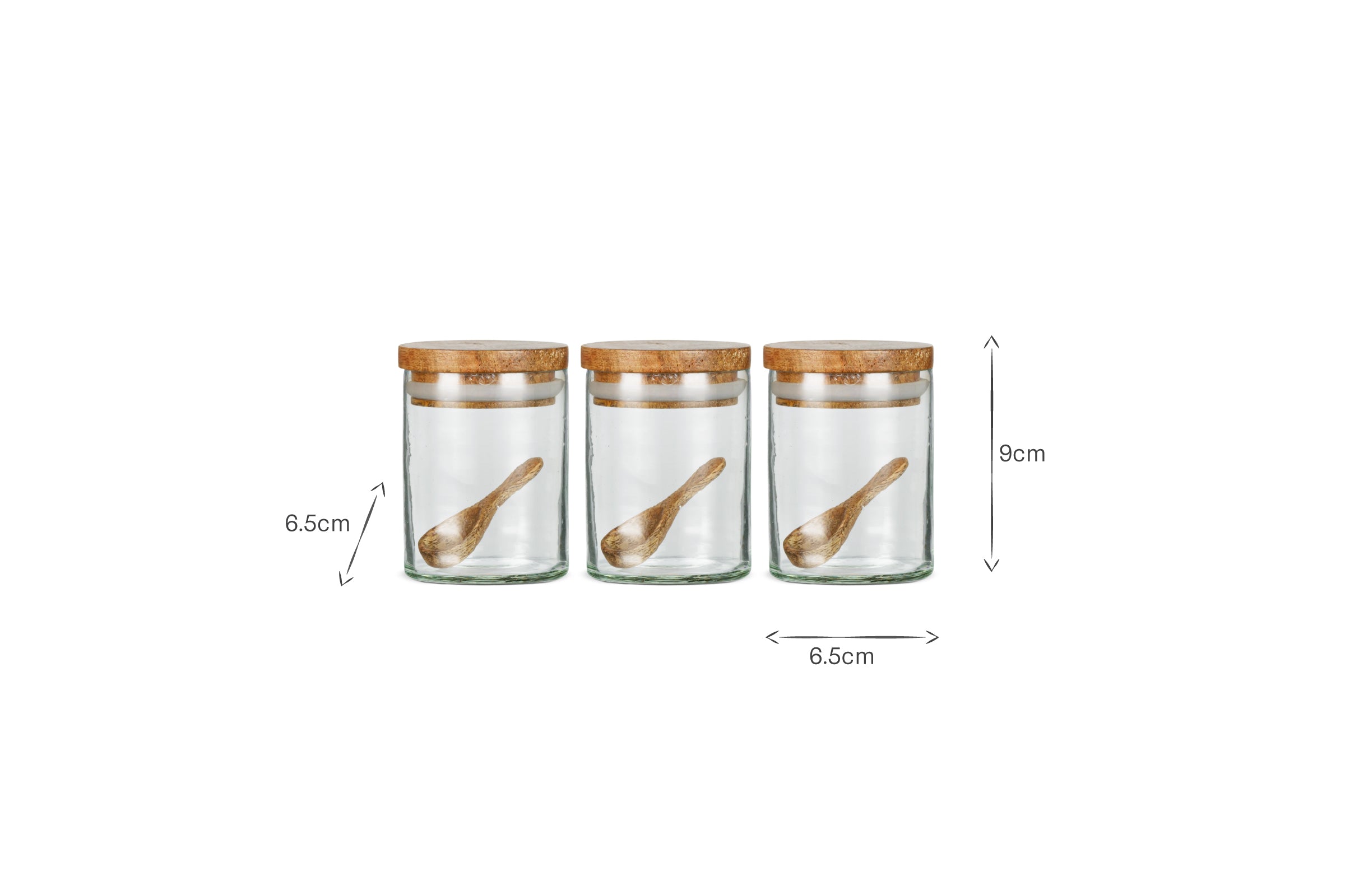 Pot à épices Izaan - Transparent - (Lot de 3)