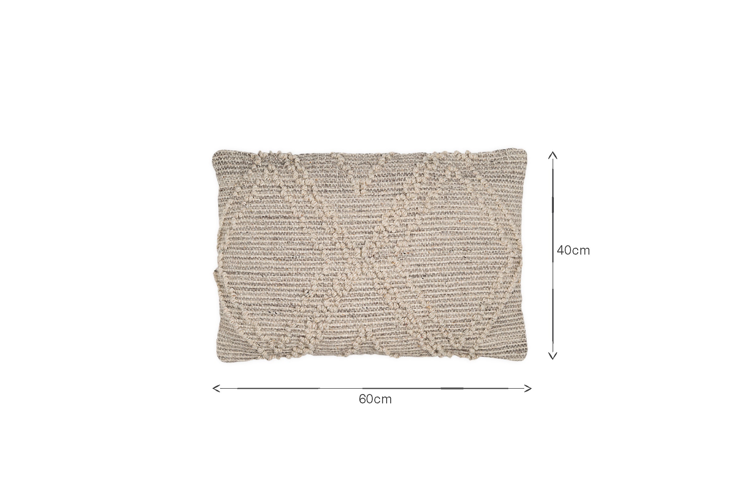 Housse de coussin Juliyet en coton et laine - Naturel