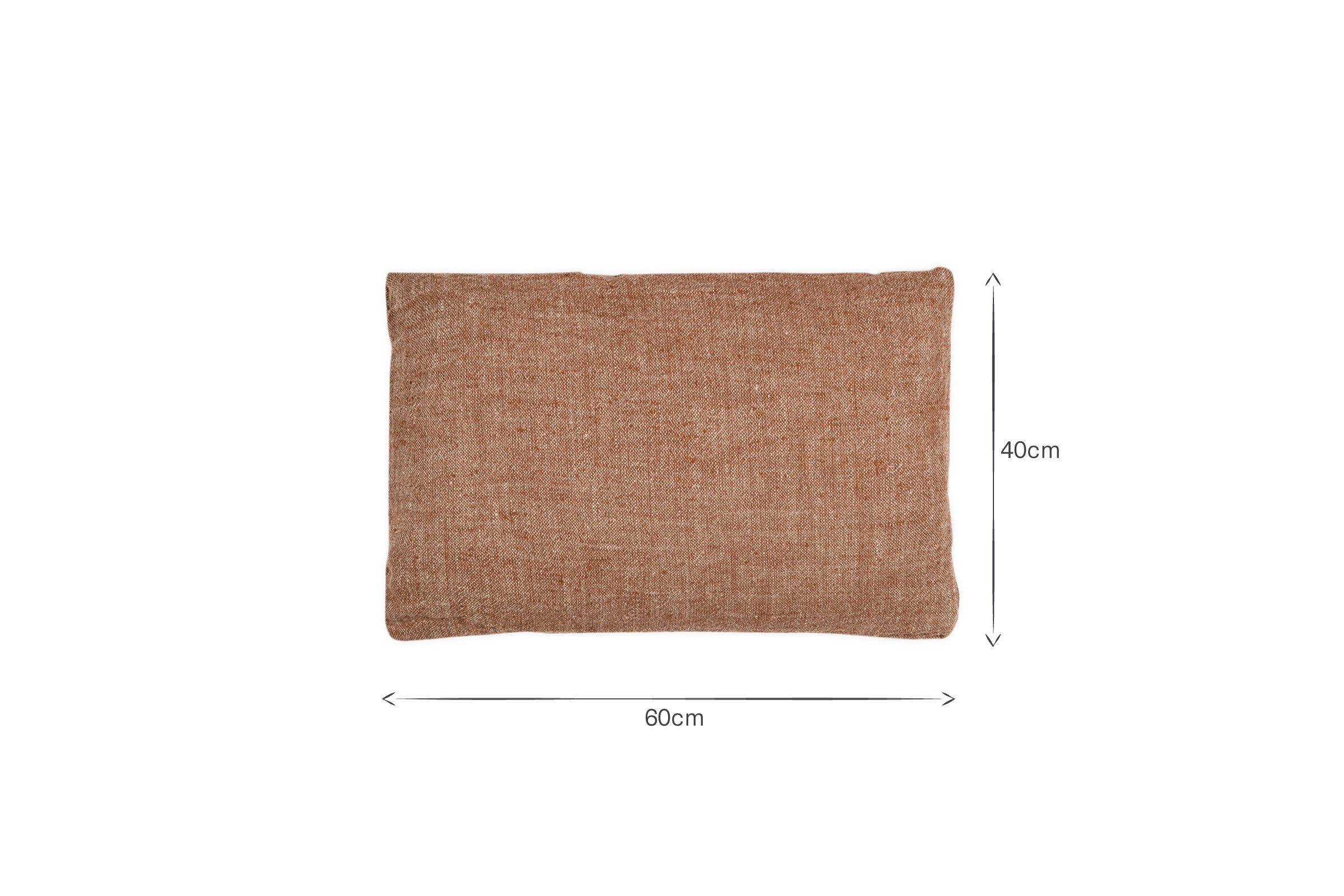 Housse de coussin Kana en lin - Rouille