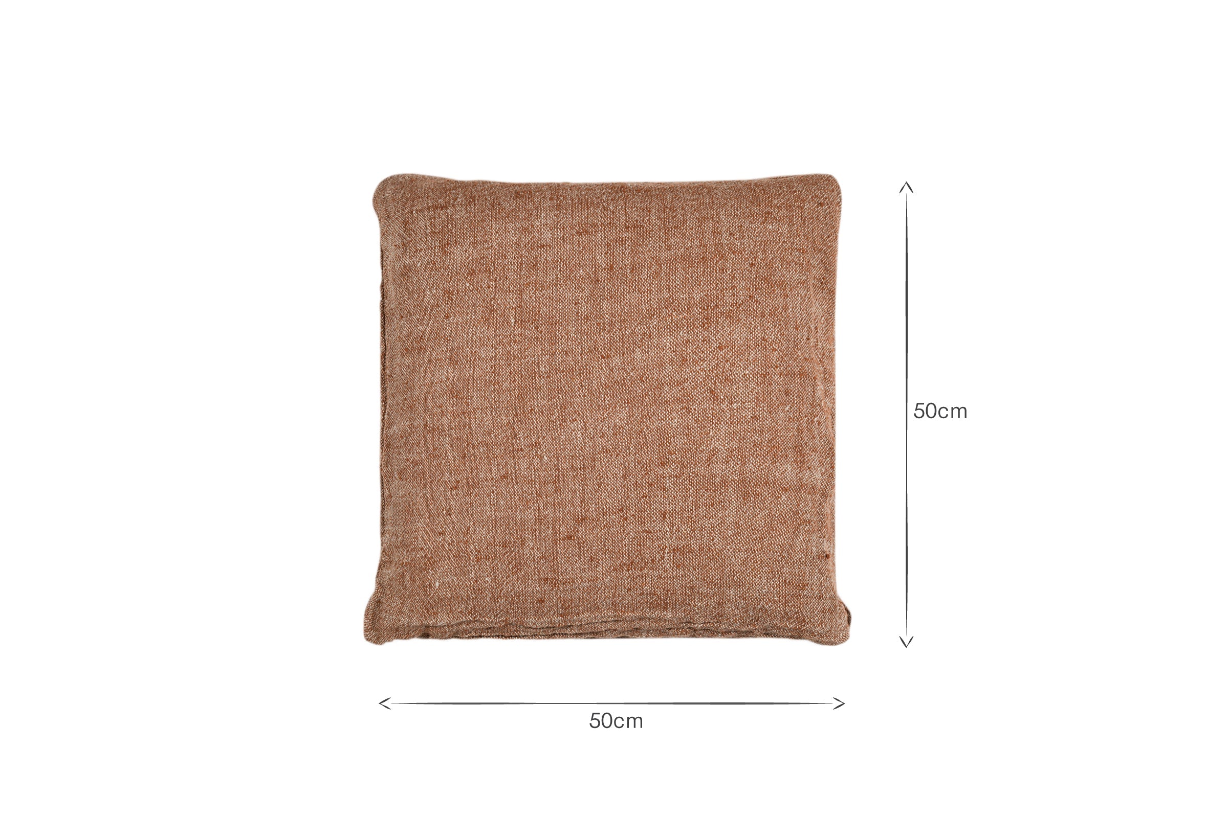 Housse de coussin Kana en lin - Rouille