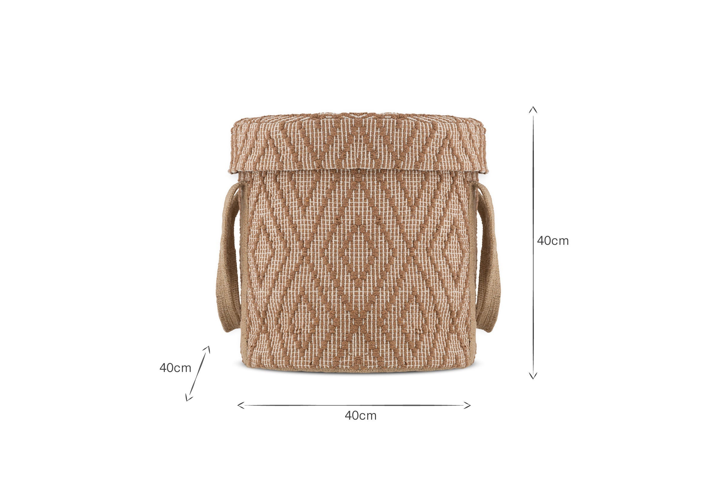 Panier à linge en jute Renu - Rouille et naturel