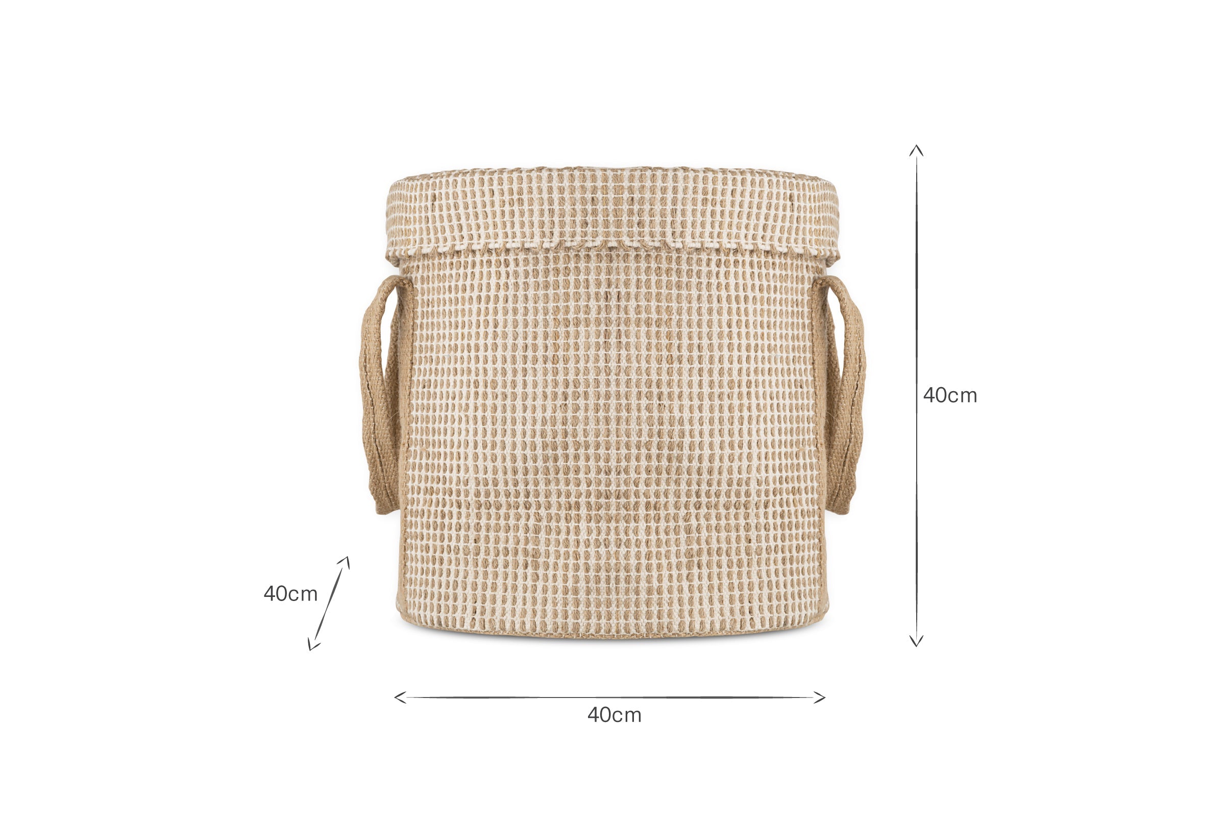 Panier à Linge Rohia - Naturel &amp; Crème