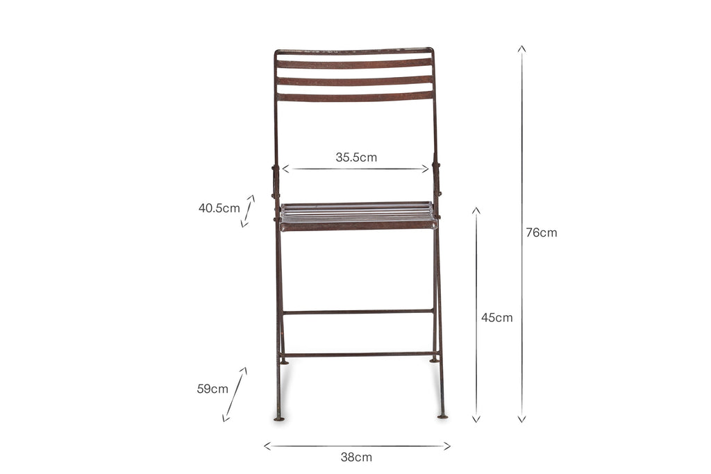 Chaise de bistro en fer Yealme