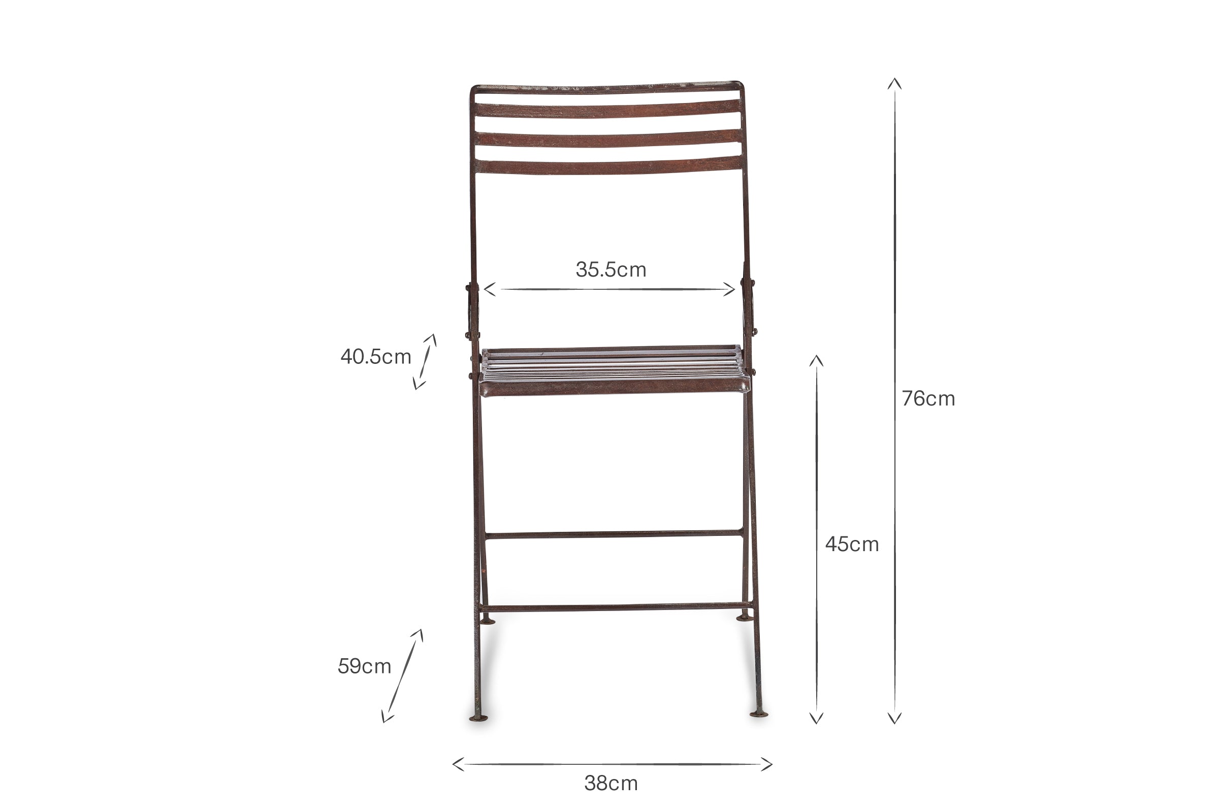 Chaise de bistro en fer Yealme