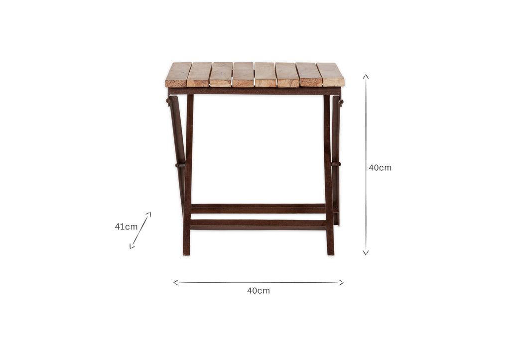 Table d'appoint d'extérieur Yatin - Naturel