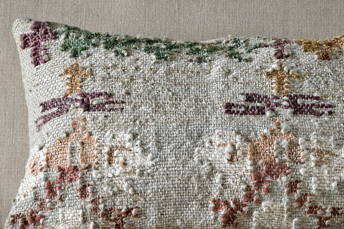 Housse de coussin Dantri en jute et coton - Gris clair