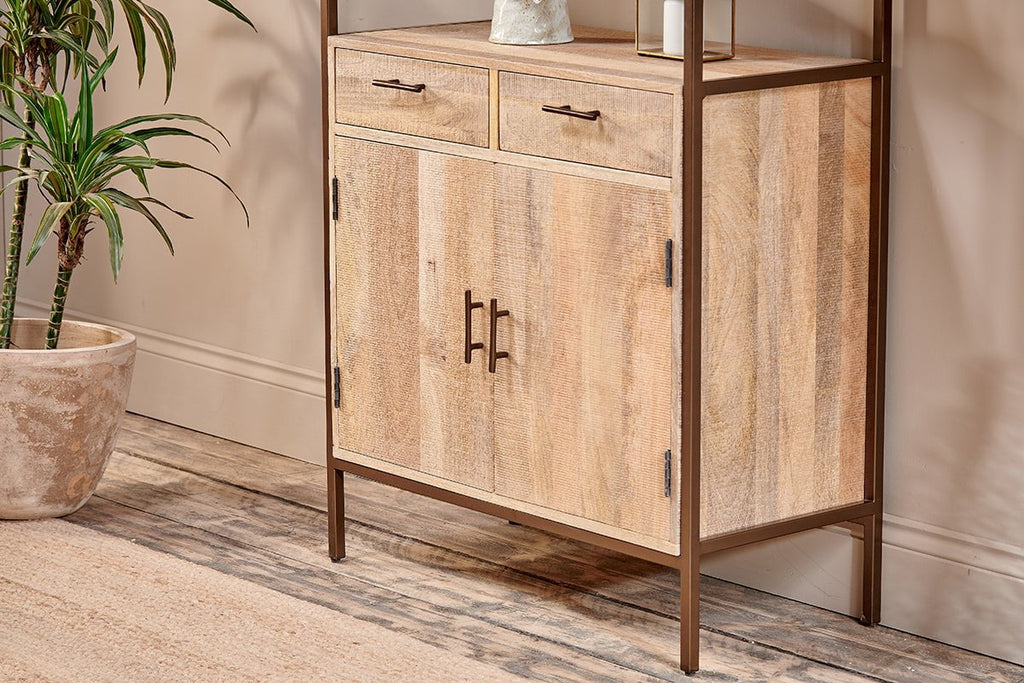 Unité de stockage en bois de manguier Dasai