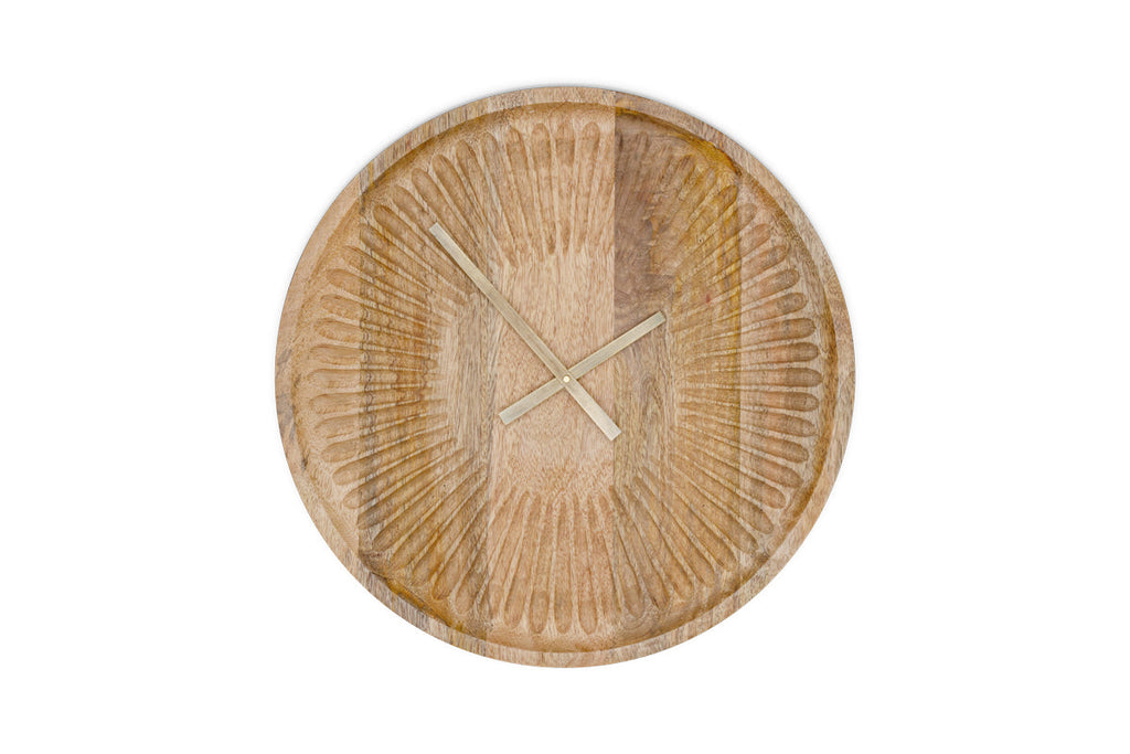 Horloge en bois de manguier Deevena