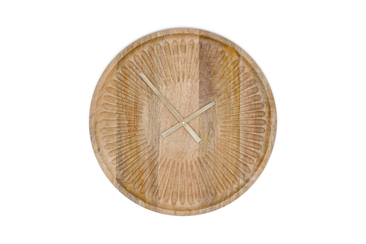 Horloge en bois de manguier Deevena