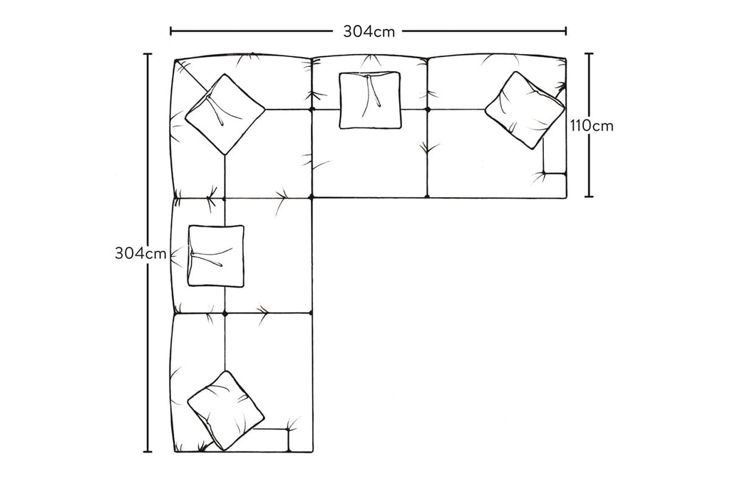 Grand canapé d'angle Deni - Brera Lin Naturel