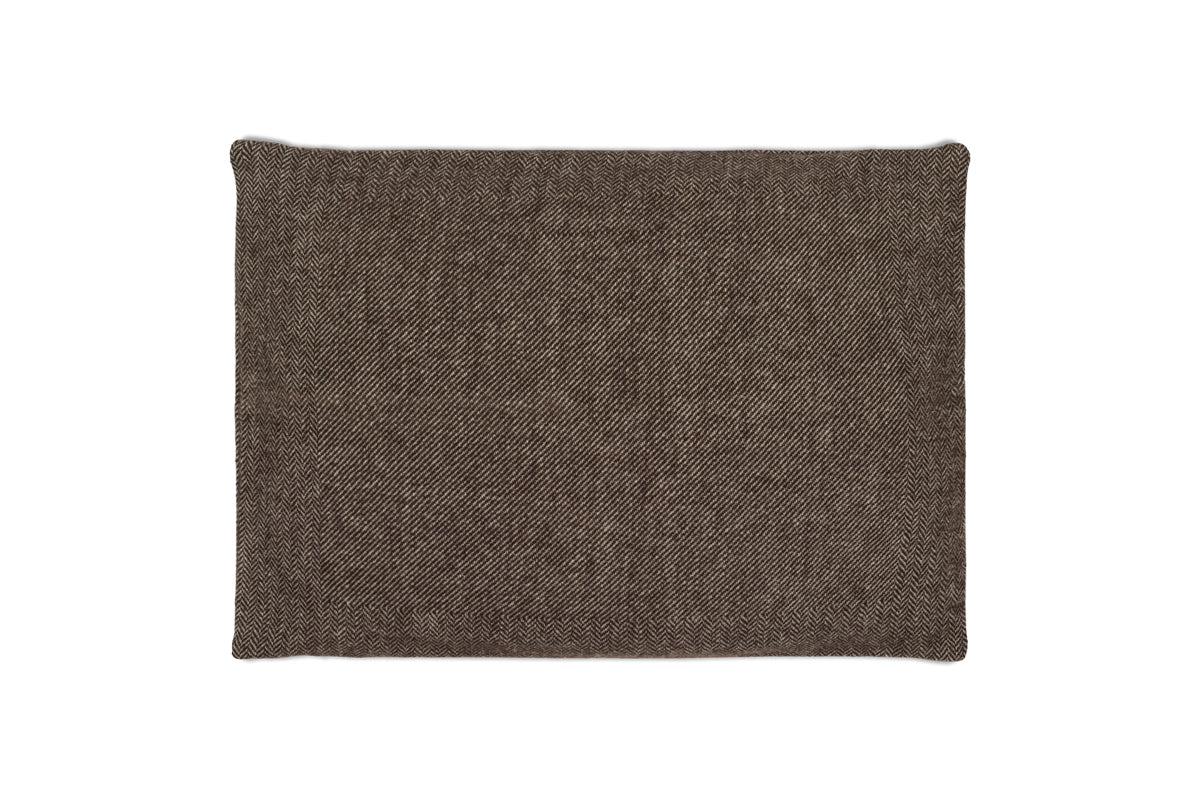 Housse de coussin en laine Dilli - Marron foncé