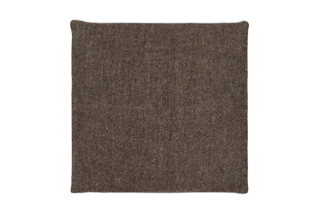 Housse de coussin en laine Dilli - Marron foncé