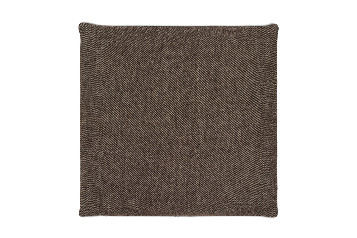 Housse de coussin en laine Dilli - Marron foncé