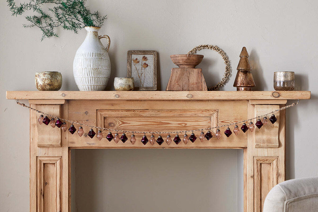 Guirlande de boules Ekiti - Rubis et cuivre