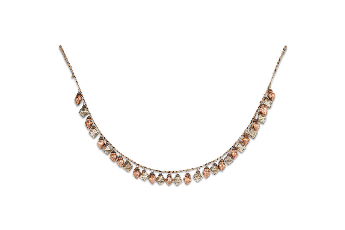 Guirlande de boules Ekiti - Or antique et rouille