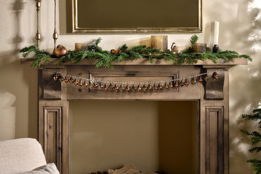 Guirlande de boules Ekiti - Or antique et rouille