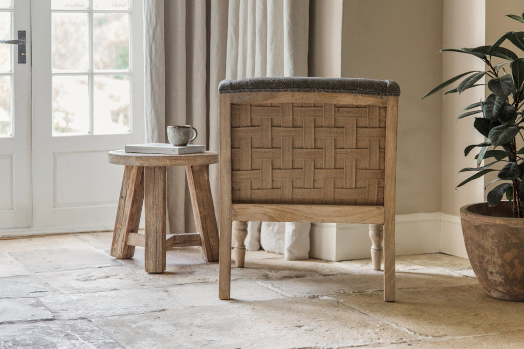 Fauteuil Elbu en jacquard déstructuré - Anthracite