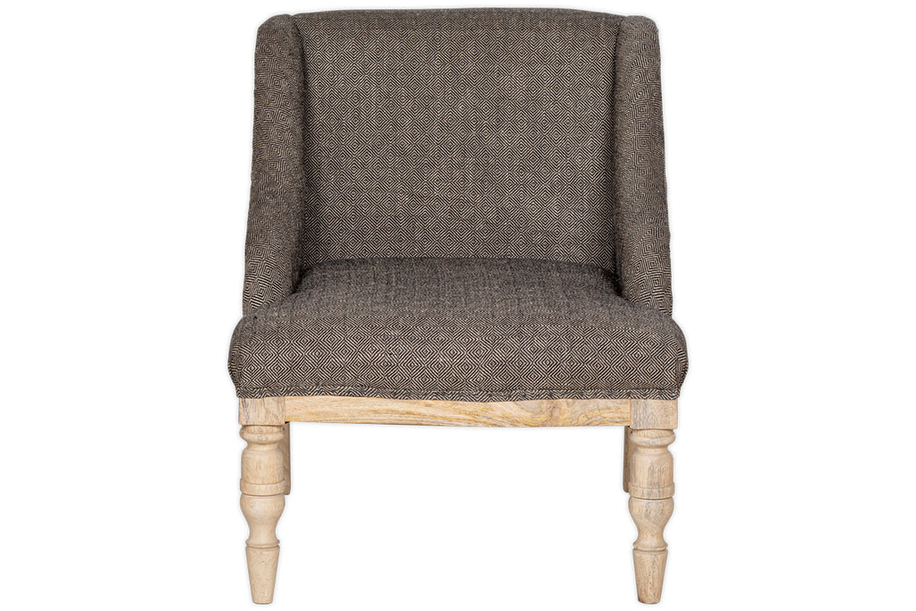 Fauteuil Elbu en jacquard déstructuré - Anthracite
