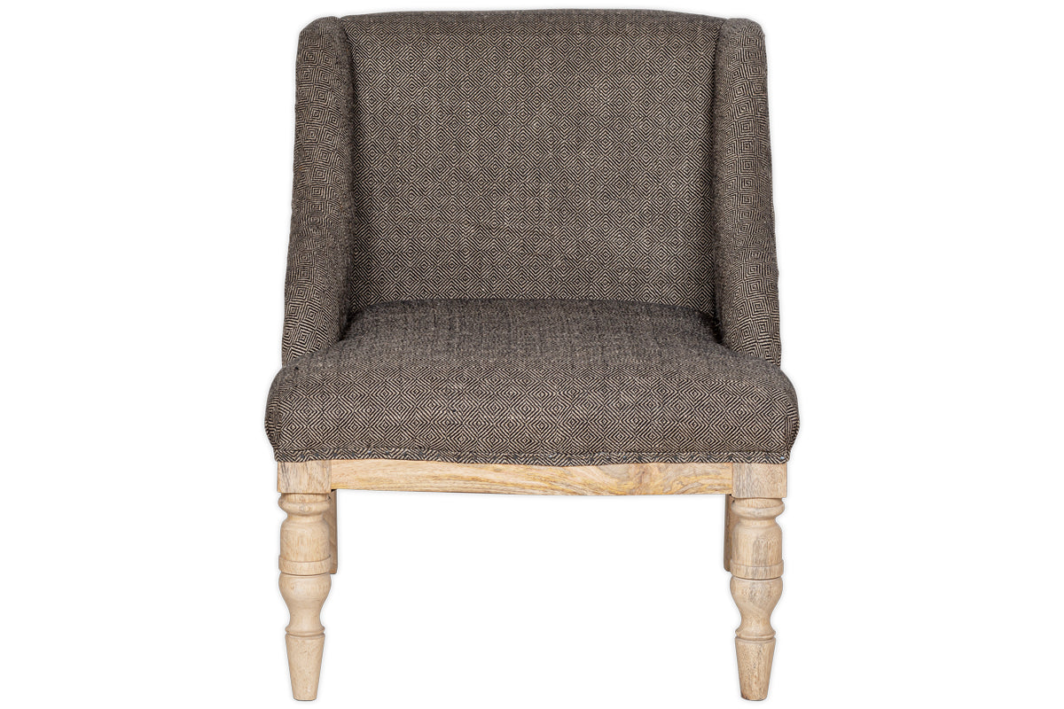 Fauteuil Elbu en jacquard déstructuré - Anthracite