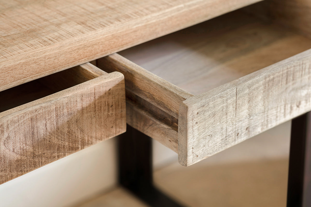 Bureau Fia en bois de manguier - Naturel