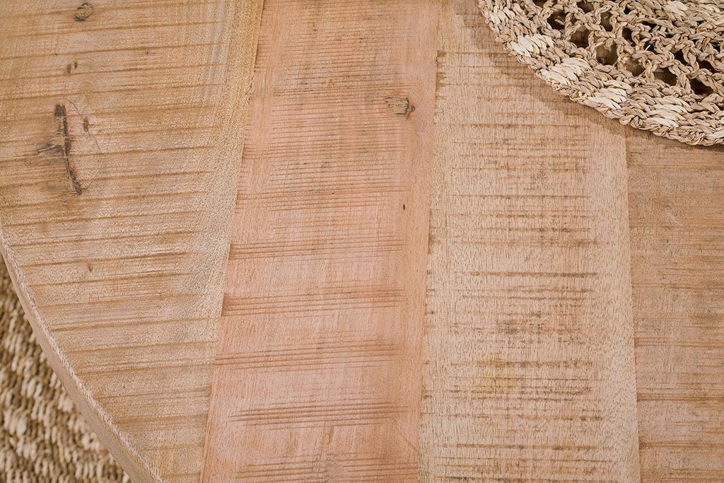 Table de salle à manger ronde en bois de manguier Fia