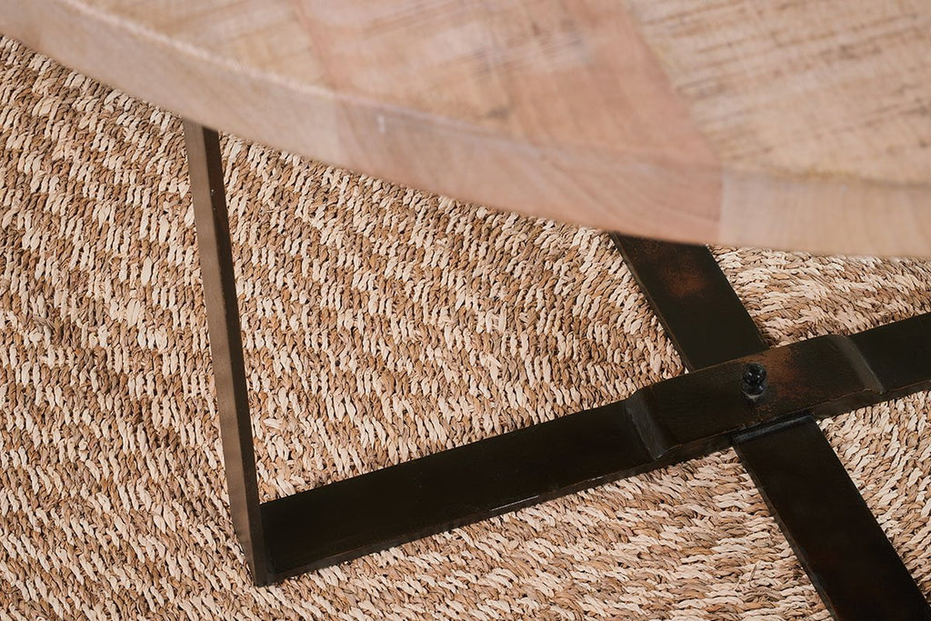 Table de salle à manger ronde en bois de manguier Fia