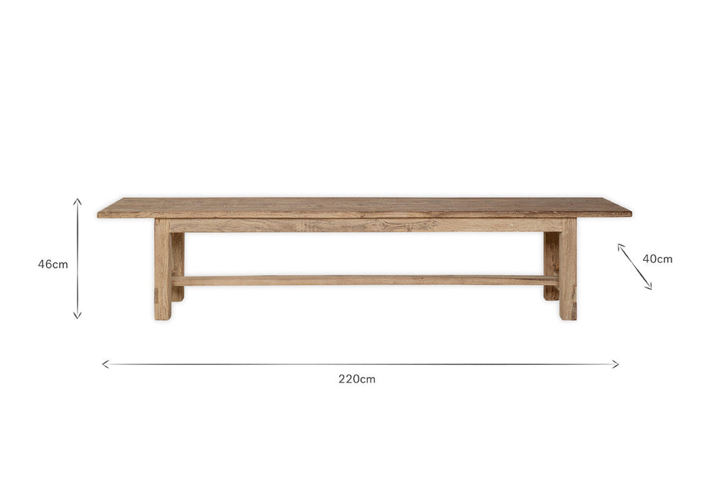 Banc Fioni en bois recyclé - Naturel