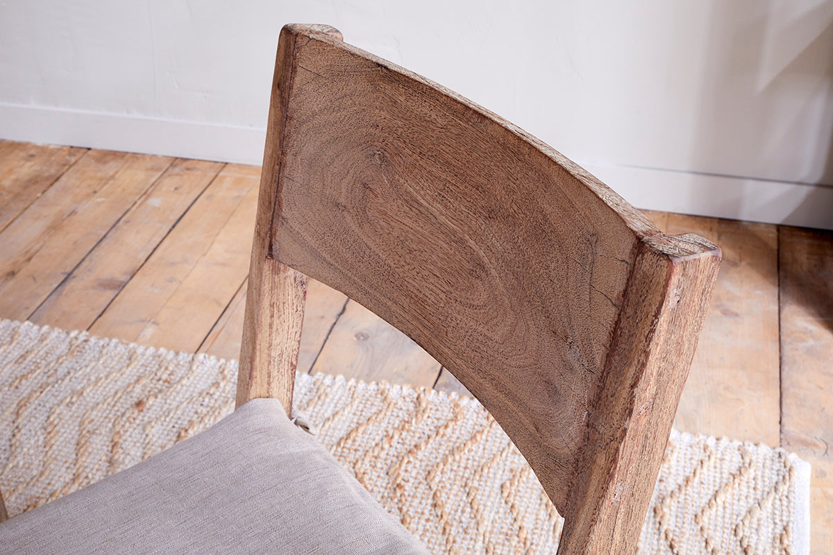 Chaise de salle à manger Fioni en bois recyclé - Naturel