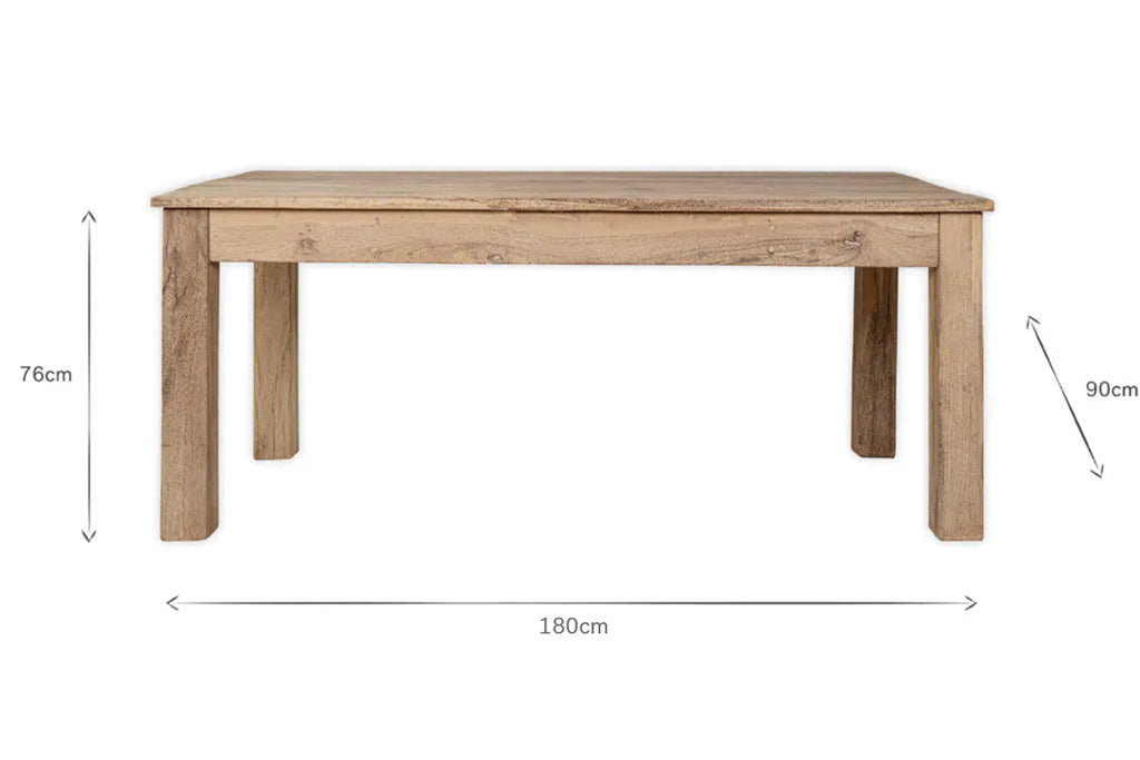 Table de salle à manger Fioni en bois recyclé - Naturel