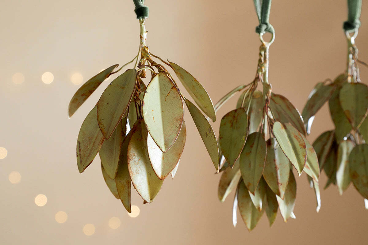 Boules de Noël Geeti - Vert tendre (Lot de 4)