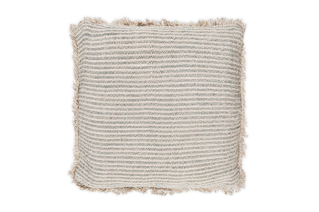Housse de coussin Gili Linen - Vert foncé et naturel
