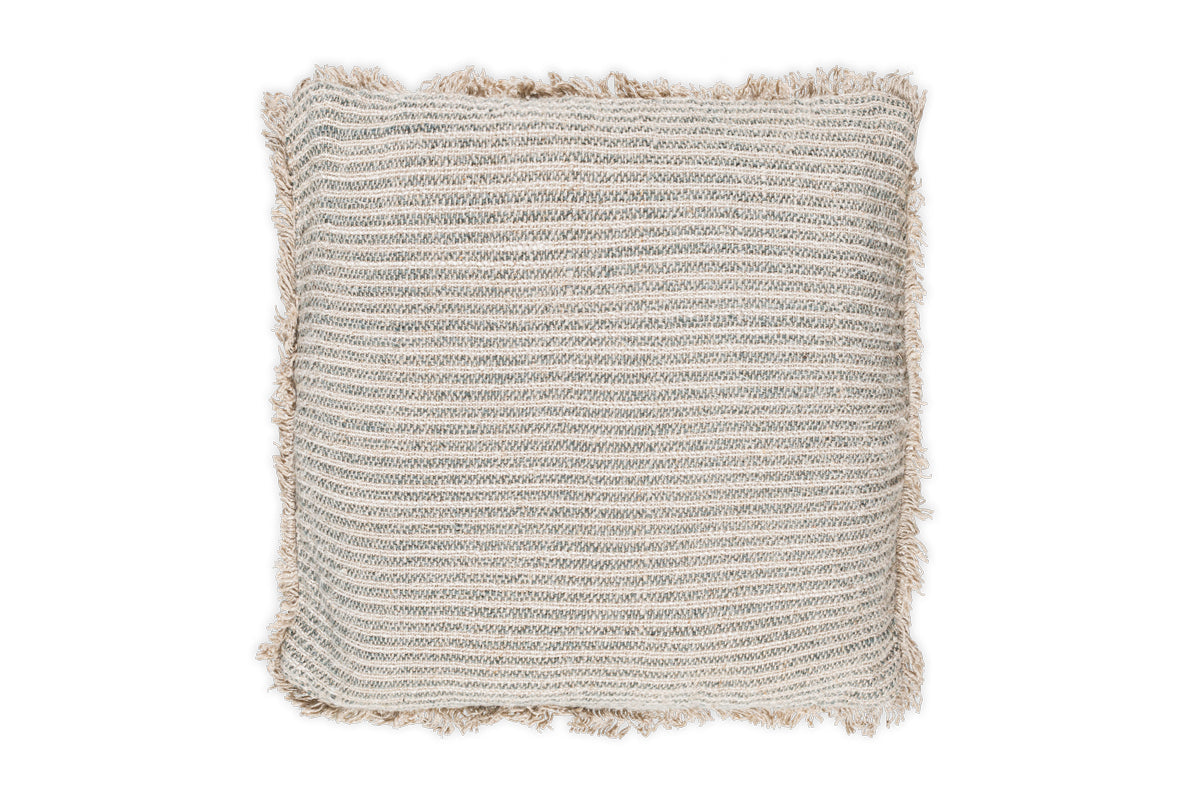 Housse de coussin Gili Linen - Vert foncé et naturel